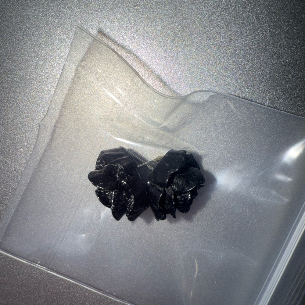 Elegant Black Rose Stud Earrings